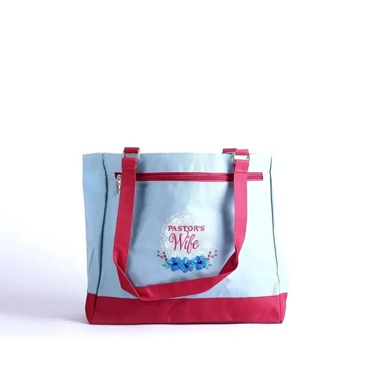 Pastor’s Wife - Proverbs 31 Tote Bag - Purses blue red tote bag