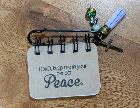 Peace Flip - Scripture Flips inspirational charm cross tassel