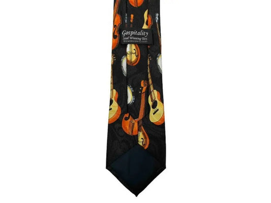 Praise Him With Stringed Instruments Tie - Neckties black necktie musical instruments