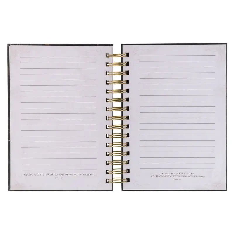 Refuge and Strength Wirebound Journal - Journals open spiral-bound notebook