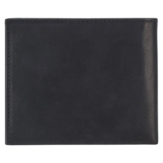 Silver Cross Black Genuine Leather Wallet - Mens Wallets
