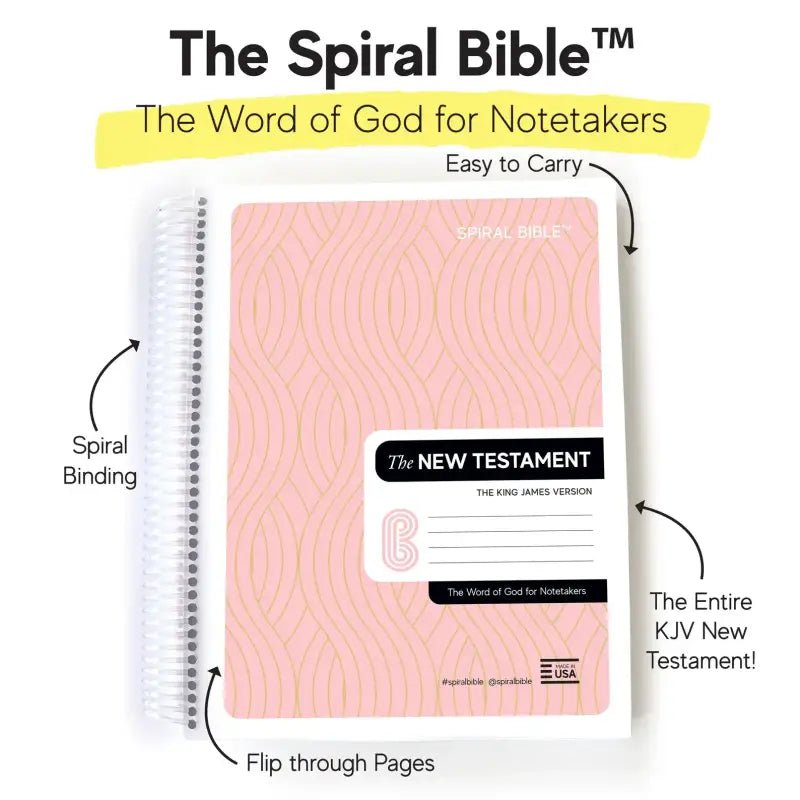 KJV New Testament - Pink Spiral Bible - Spiral Bibles