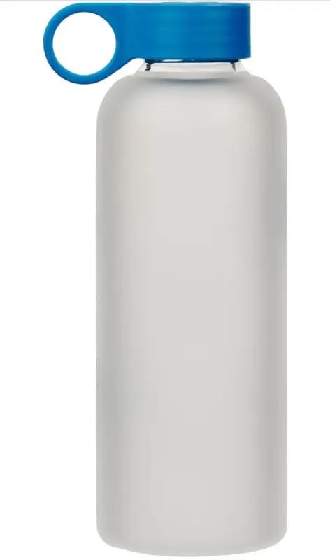 Strength and Dignity Blue Floral Glass Water Bottle - Water Bottles