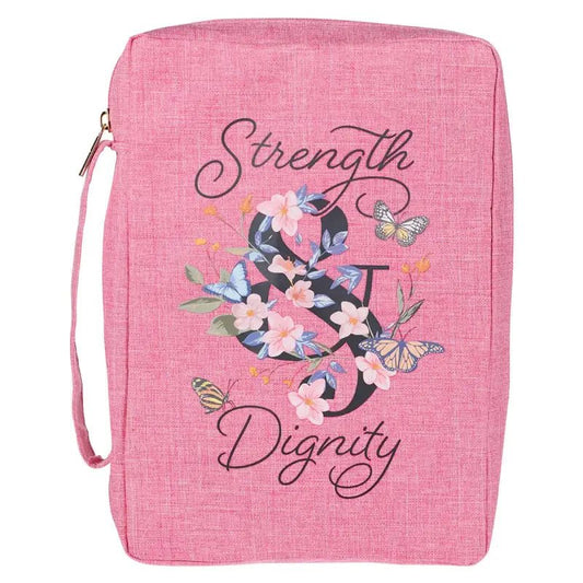 Strength & Dignity Pink Value Bible Cover - Large - Bible Covers