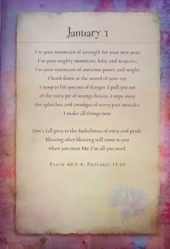 Talk to Me Jesus Devotional Journal - Journals inspirational calendar page