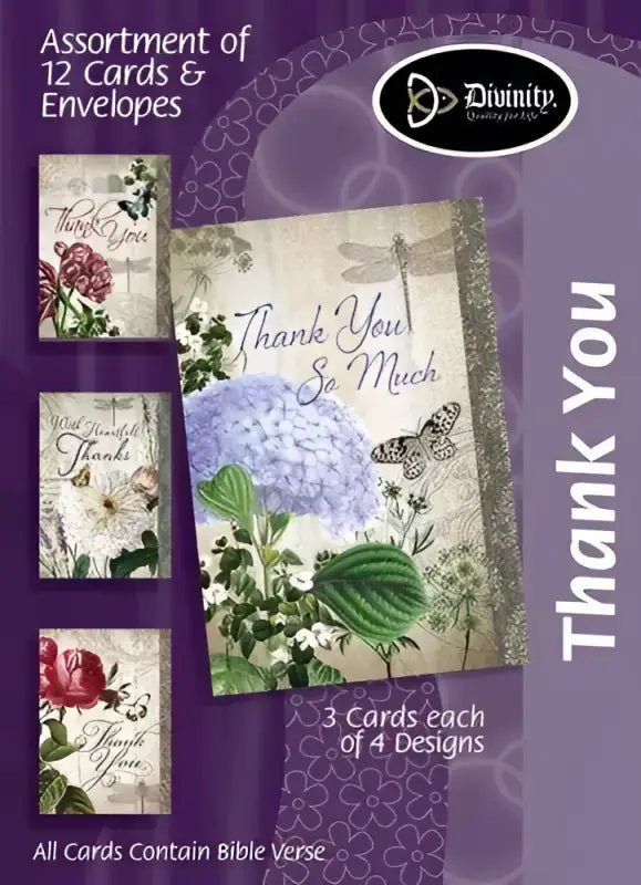 Thank You Vintage Floral Boxed Cards - Greeting Cards floral cards