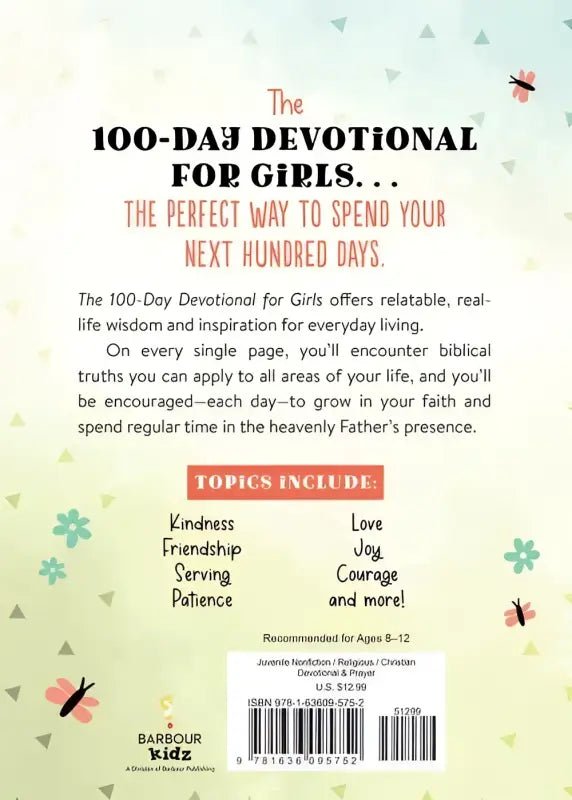 The 100-Day Devotional For Girls - Devotionals cover devotional book girls