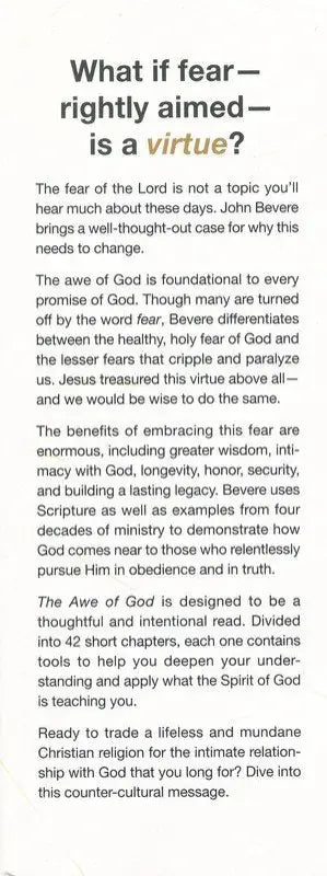 The Awe of God - Devotionals