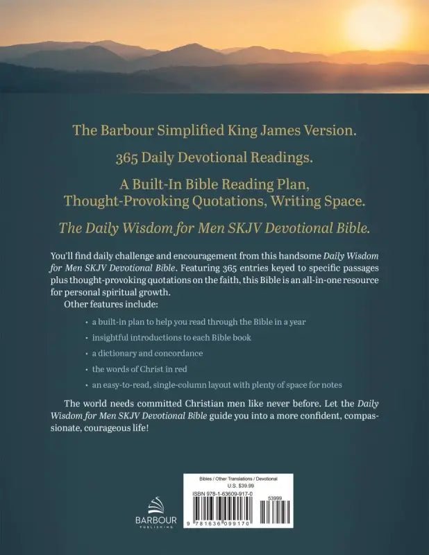 The Daily Wisdom for Men SKJV Devotional Bible - Bibles