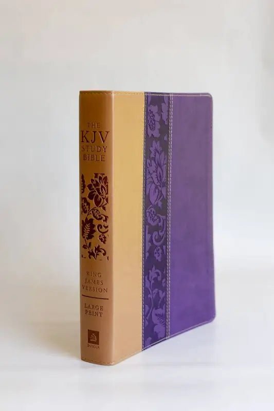 The KJV Study Bible - Large Print - Bibles purple tan james study bible