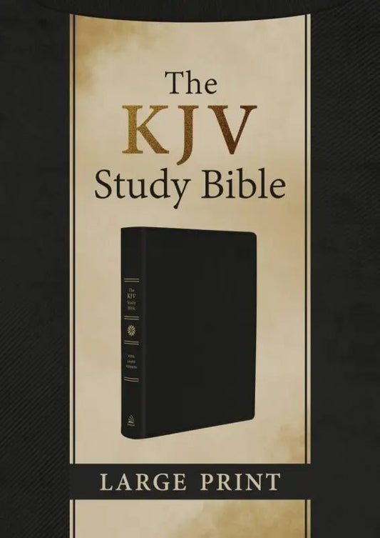 The KJV Study Bible Large Print - Black Genuine Leather - Bibles black kjv study bible
