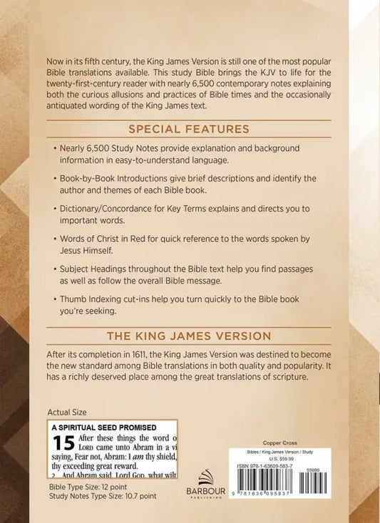 The KJV Large Print Indexed Study Bible - Bibles james version study bible cover