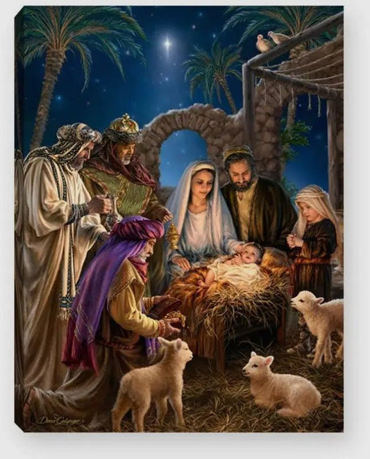 The Nativity Lighted Tabletop Canvas - Shelf & Wall Art