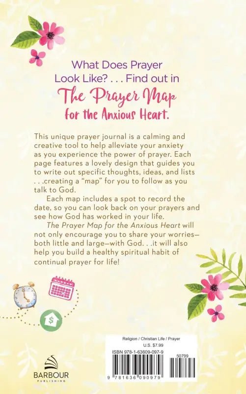 The Prayer Map for the Anxious Heart - Journals prayer journal cover