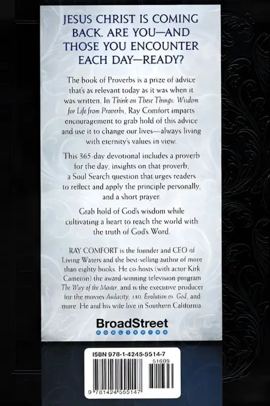 Think on These Things: Wisdom for Life from Proverb Devotional - Devotionals book cover