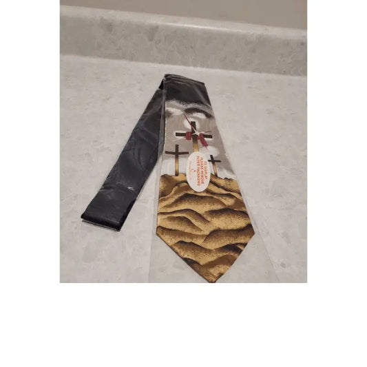 Three Crosses with Twinkle Tie - Neckties religious-themed necktie