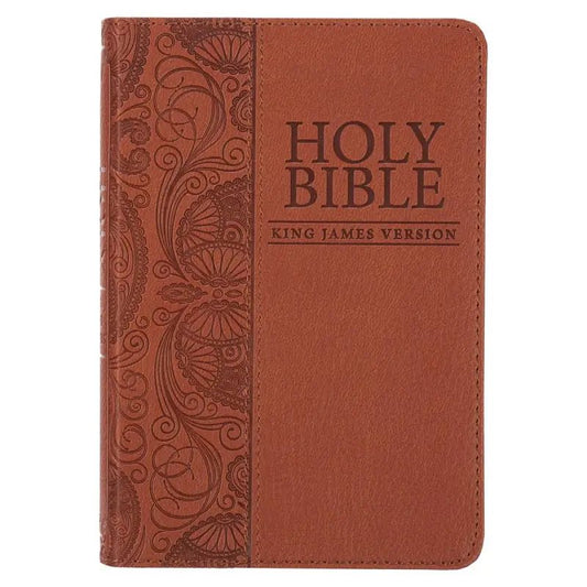 Toffee Brown Faux Leather King James Version Pocket Bible - Bibles