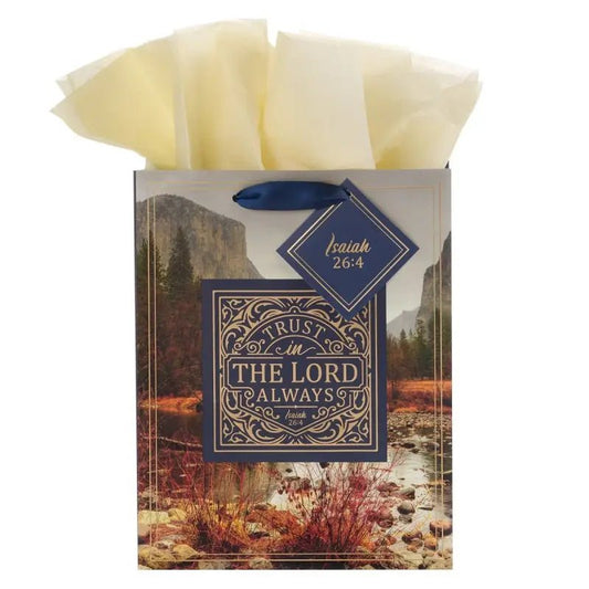 Trust in the LORD Always Medium Gift Bag - Isaiah 26:4 - Gift Bags
