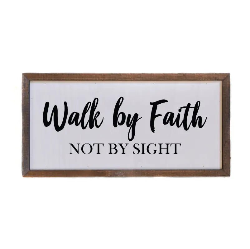 Walk By Faith Spiritual Wall Art (12x6) - Shelf & Wall Art