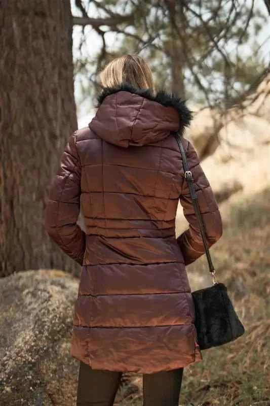 Women's Vegan Winter Coat with Hood