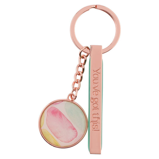 You’ve Got This Smooth Sea Glass Rose Gold Key Ring | Keychains | 2