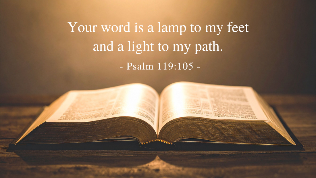 Your word is a lamp to my feet and a light to my path. Psalm 119:105