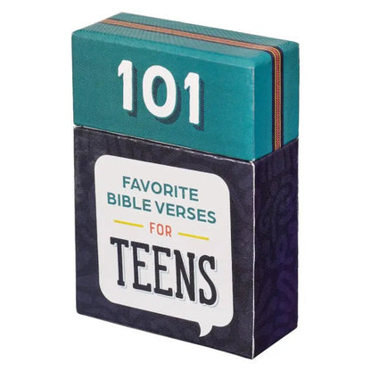 101 Favorite Bible Verses for Teens Teal and Blue Box of Blessings - Box of Blessings