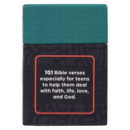 101 Favorite Bible Verses for Teens Teal and Blue Box of Blessings - Box of Blessings
