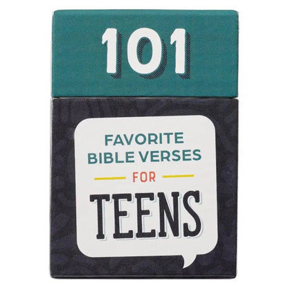 101 Favorite Bible Verses for Teens Teal and Blue Box of Blessings - Box of Blessings