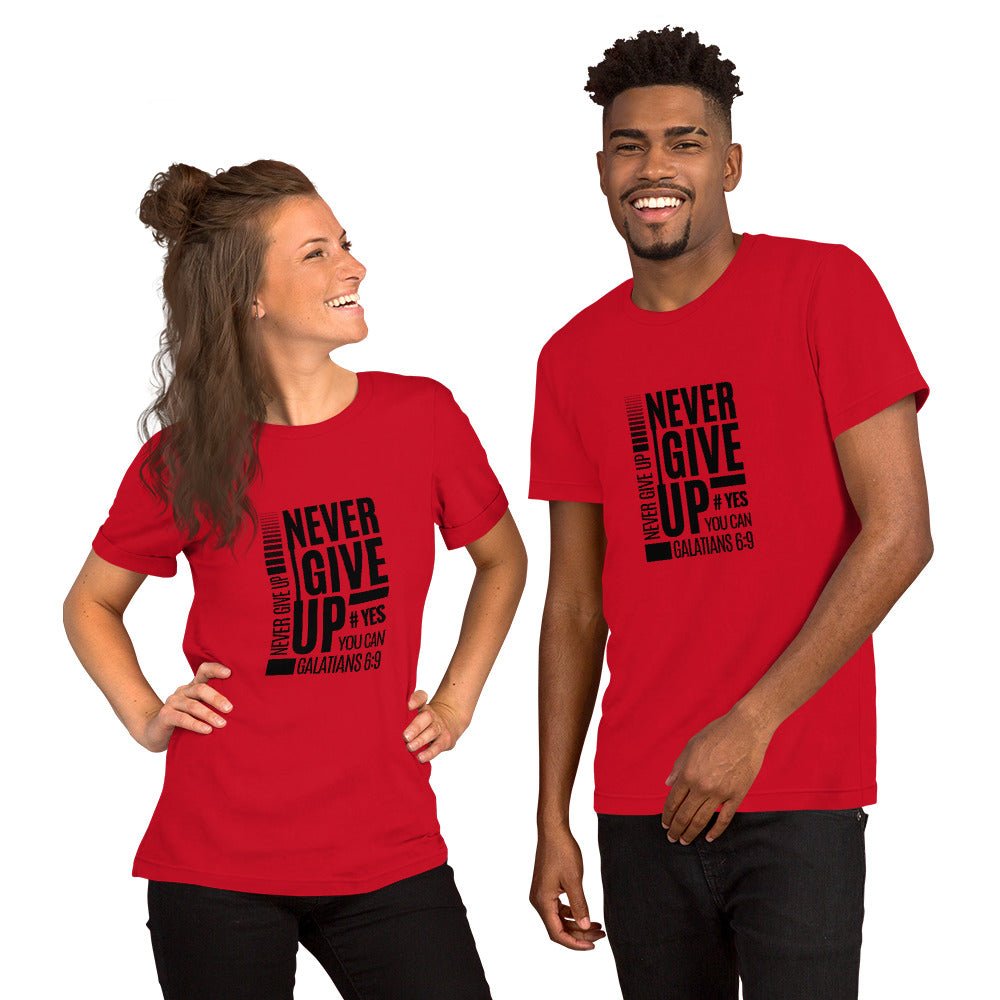 2FruitBearers Never Give Up T-Shirt | Unisex T-Shirts | 1