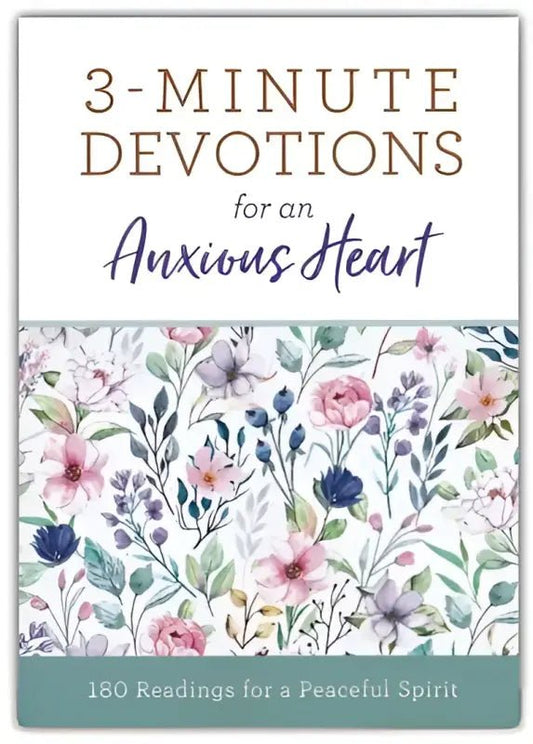 3-Minute Devotions for an Anxious Heart - Devotionals book floral design