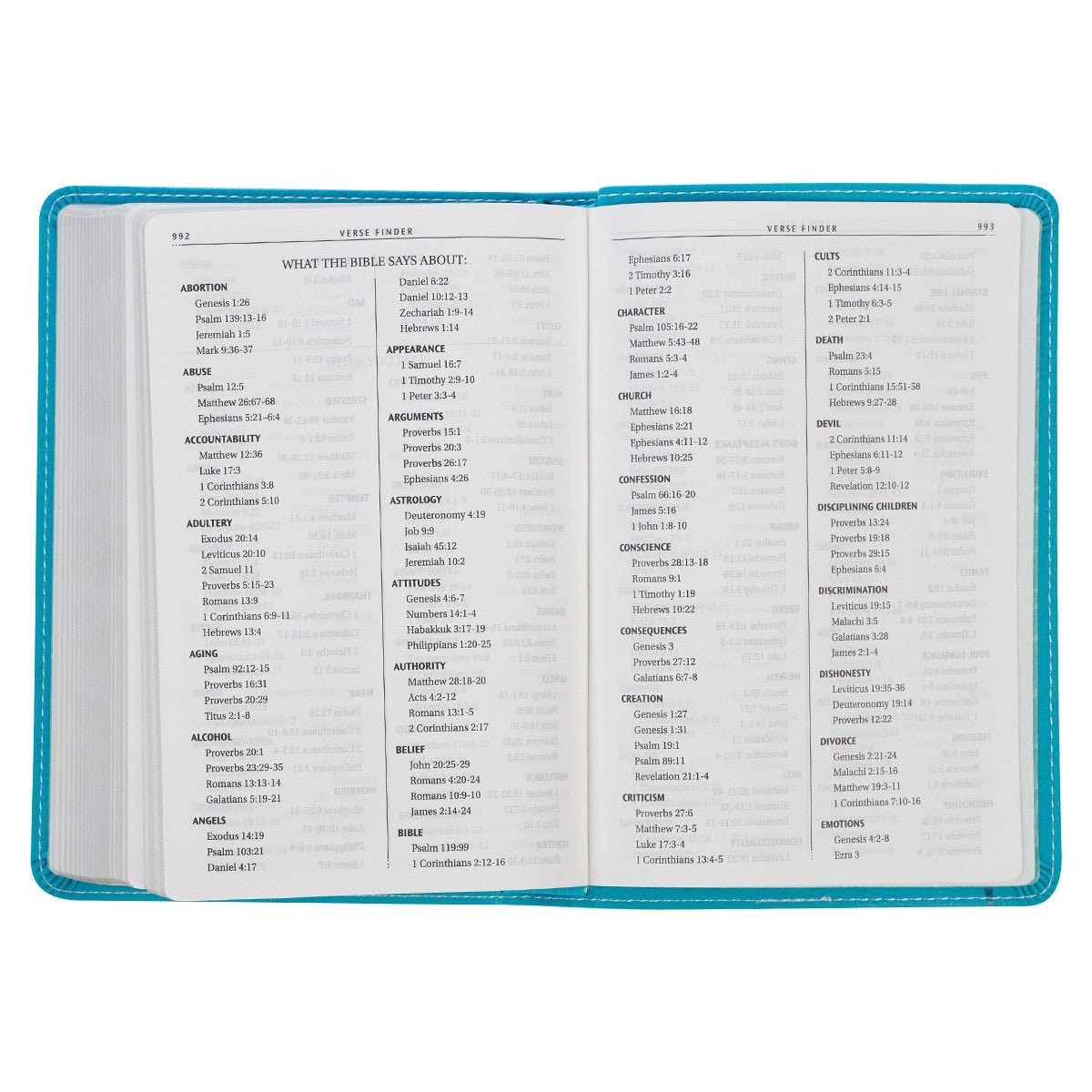 Turquoise Faux Leather Compact King James Version Bible | Bibles | 7