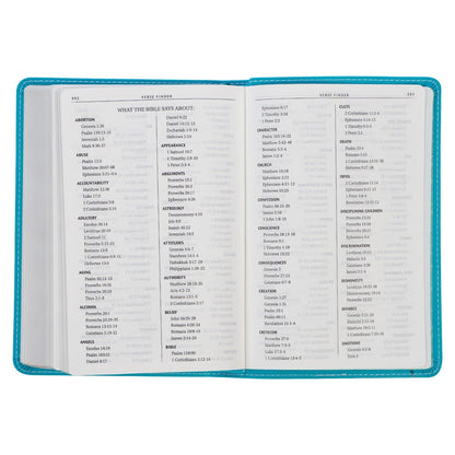 Turquoise Faux Leather Compact King James Version Bible | Bibles | 7