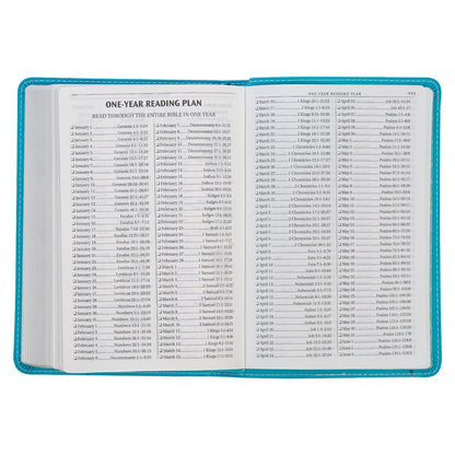 Turquoise Faux Leather Compact King James Version Bible | Bibles | 8