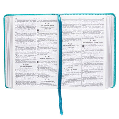 Turquoise Faux Leather Compact King James Version Bible | Bibles | 9