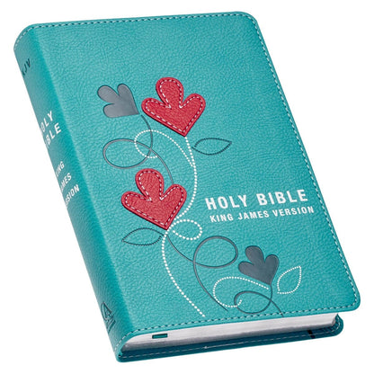 Turquoise Faux Leather Compact King James Version Bible | Bibles | 4
