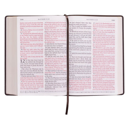 Dark Brown Faux Leather Super Giant Print King James Version Bible | Bibles | 8