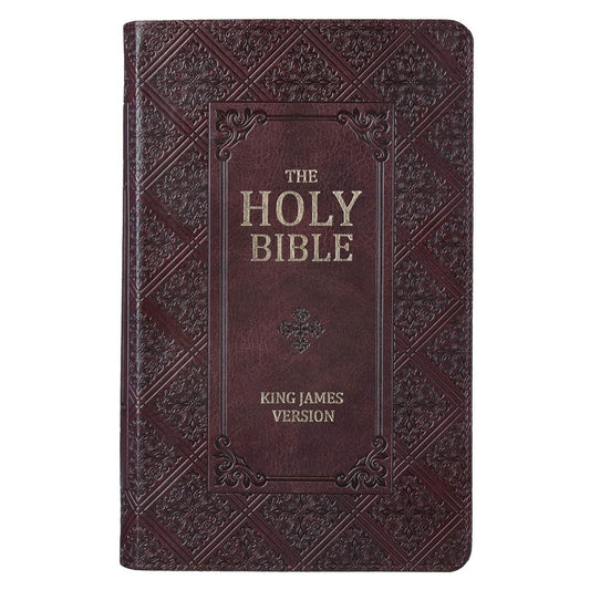 Dark Brown Faux Leather Giant Print King James Version Bible with Thumb Index | Bibles | 2