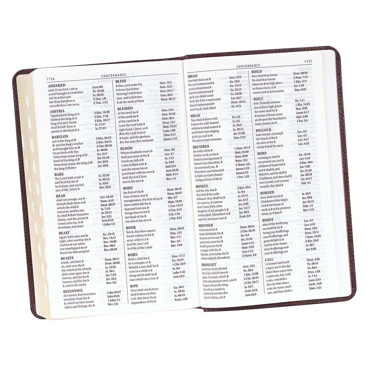 Dark Brown Faux Leather Giant Print King James Version Bible with Thumb Index | Bibles | 9