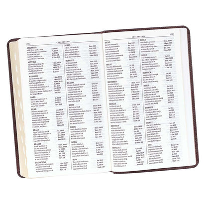 Dark Brown Faux Leather Giant Print King James Version Bible with Thumb Index | Bibles | 9