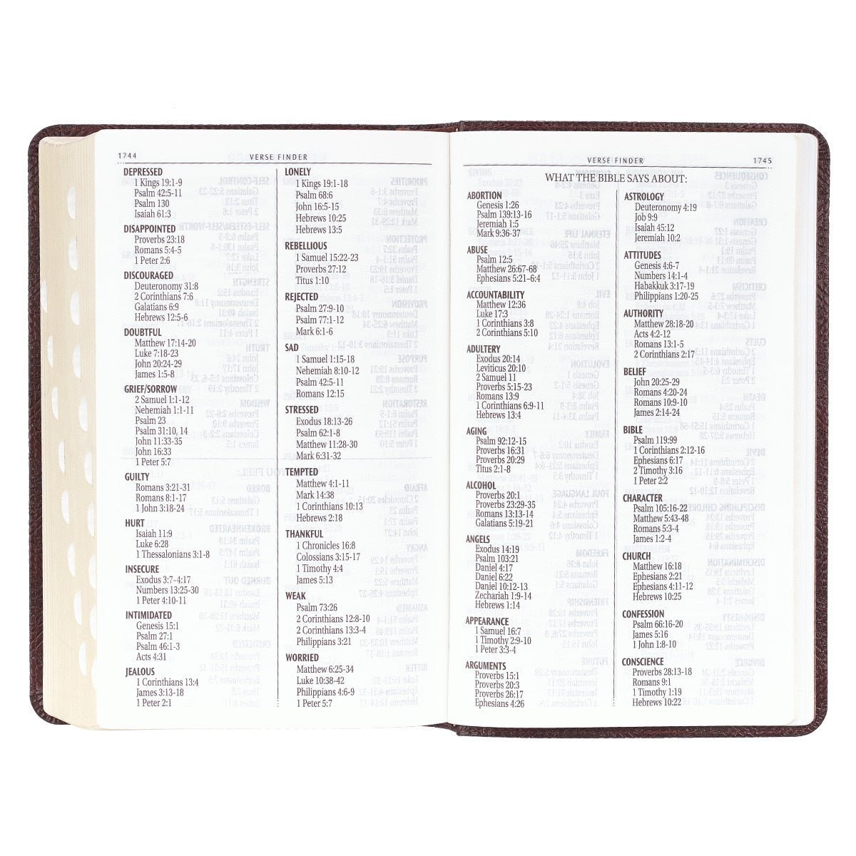 Dark Brown Faux Leather Giant Print King James Version Bible with Thumb Index | Bibles | 11