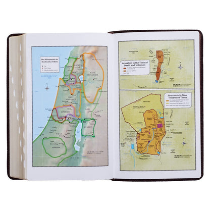 Dark Brown Faux Leather Giant Print King James Version Bible with Thumb Index | Bibles | 7