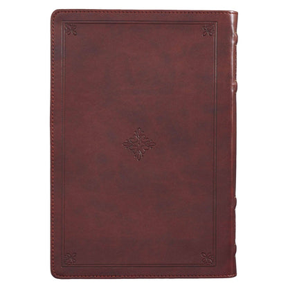Burgundy Faux Leather Large Print Thinline King James Version Bible with Thumb Index | Bibles | 3