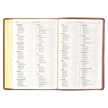 Antiqued Brown Faux Leather Large Print Thinline King James Version Bible with Thumb Index | Bibles | 9