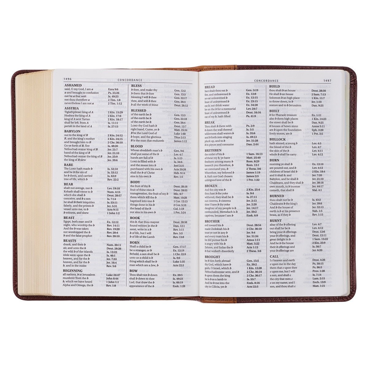 Saddle Tan and Butterscotch Large Print Compact King James Version Bible | Bibles | 8