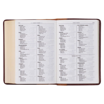 Saddle Tan and Butterscotch Large Print Compact King James Version Bible | Bibles | 10