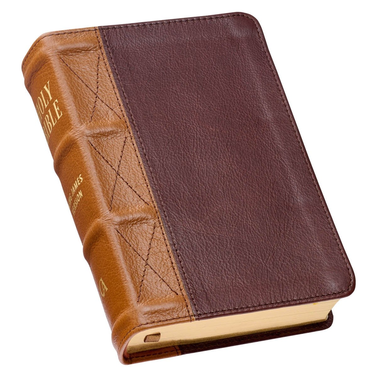 Saddle Tan and Butterscotch Large Print Compact King James Version Bible | Bibles | 2