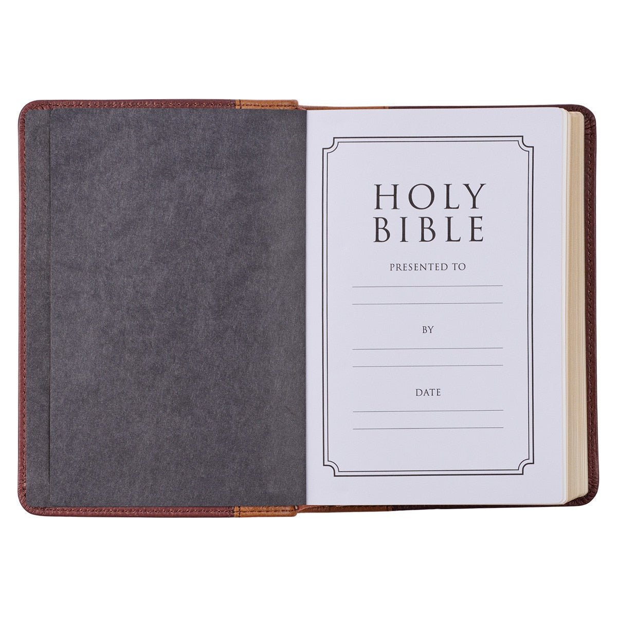 Saddle Tan and Butterscotch Large Print Compact King James Version Bible | Bibles | 5
