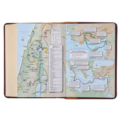 Saddle Tan and Butterscotch Large Print Compact King James Version Bible | Bibles | 6