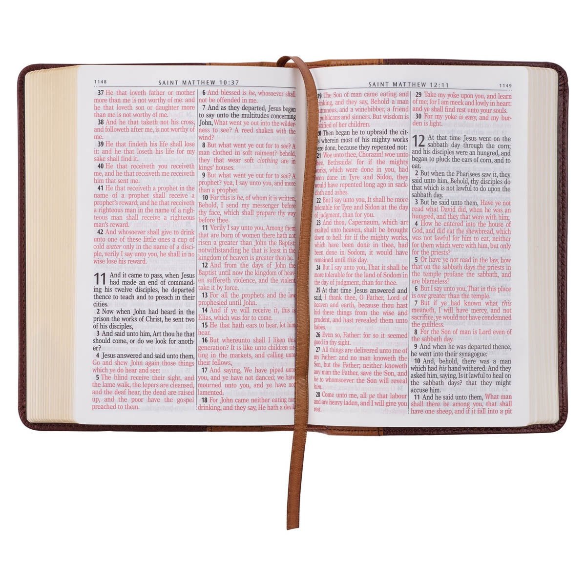 Saddle Tan and Butterscotch Large Print Compact King James Version Bible | Bibles | 7